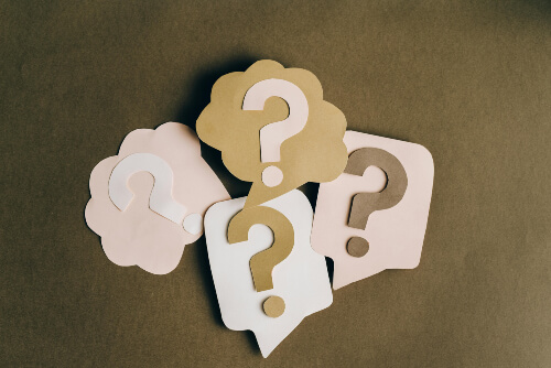 pile of stickers with question mark question marks on paper crafts